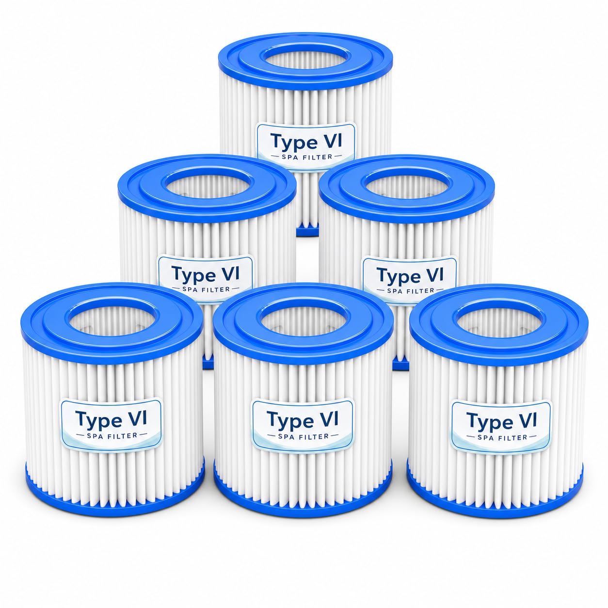 Filtro de piscina tipo VI compatible con cartucho de filtros Bestway Saluspa para bañera de hidromasaje, filtros de repuesto para bañera de hidromasaje Coleman 90352E 58323, para filtros