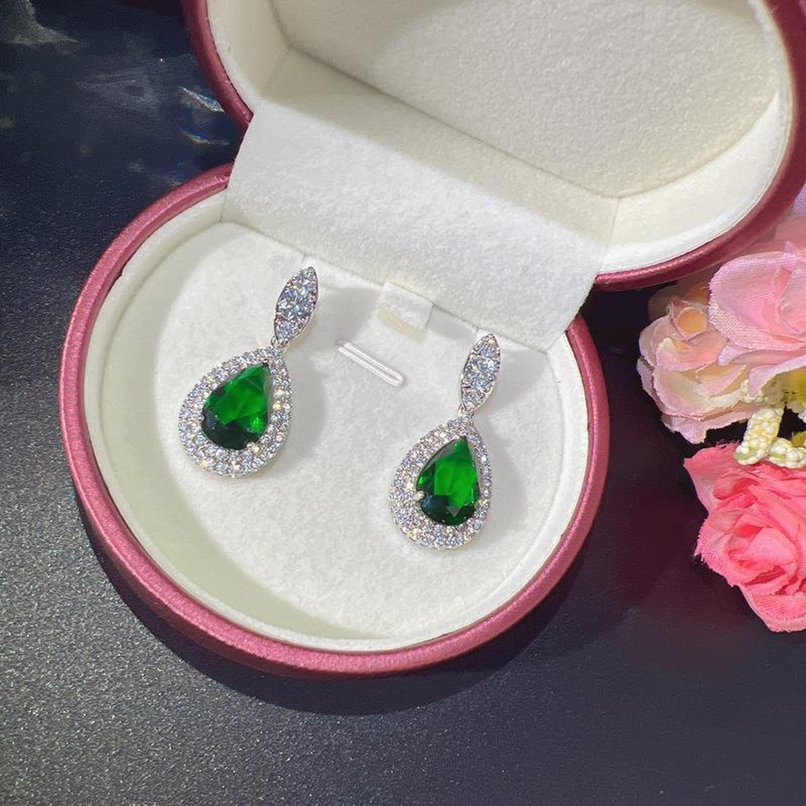 Set di gioielli da sposa per donna, collana AAA + zircone set di gioielli anallergici regalo di compleanno per fidanzamento matrimonio, set di gioielli da sposa per donna per festival