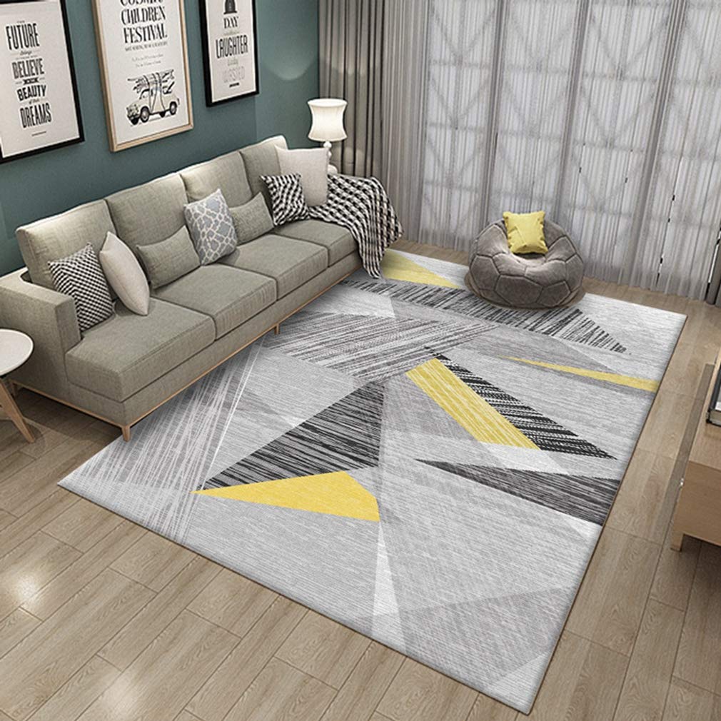 Buy MOXIC Soft Geometric Living Room Area Rugs Rectangular Children Crawling Bedroom Rug Fleece Anti-Slip Carpets Modern Home Decor Mats Indoor Outdoor Runners Nursery 2.6' X 6.5' — BookShops.in