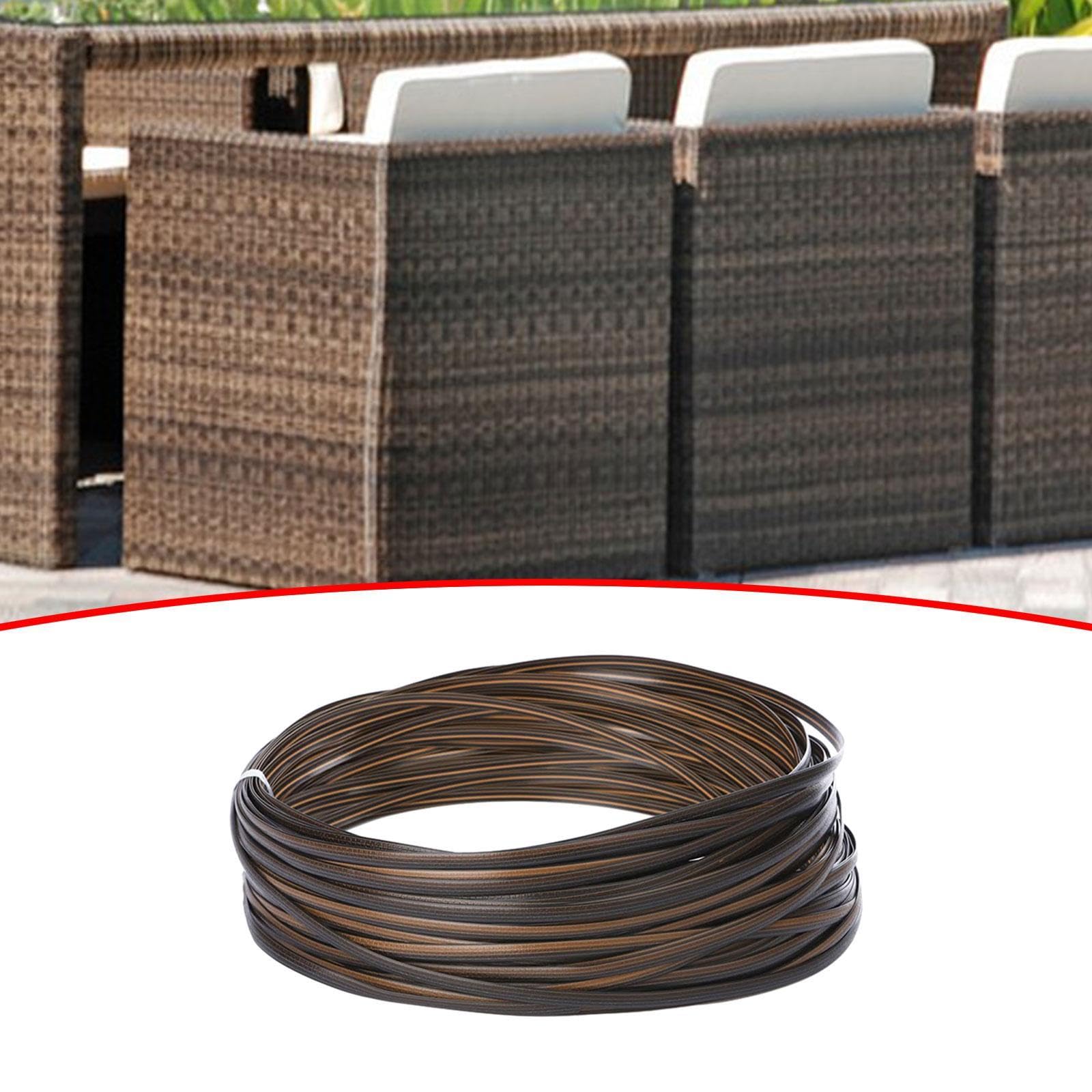 Kit Réparation Tissage Osier 30,7m Gris - Rotin Synthétique 8mm Pour Meubles Jardin