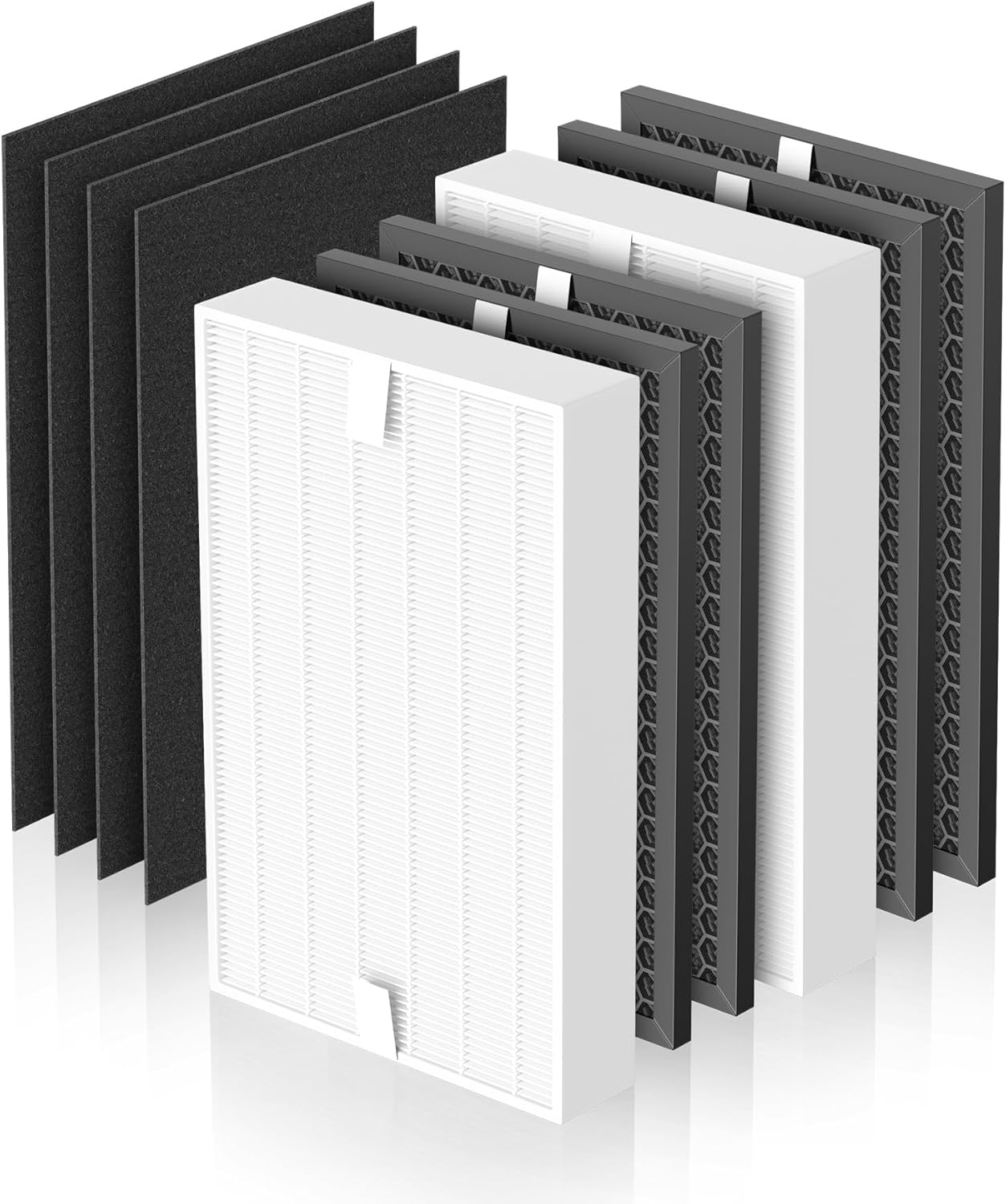 10-Pack HPA5100B Replacement Filter Compatible with Honeywell HPA5100, HPA5150, HPA3100 Air Purifiers, 2 Filter R + 4 Carbon Filter S + 4 Pre-Filters A, Part # HRF-R1 HRFSC1 HRF-ARVP100 HRF-A100