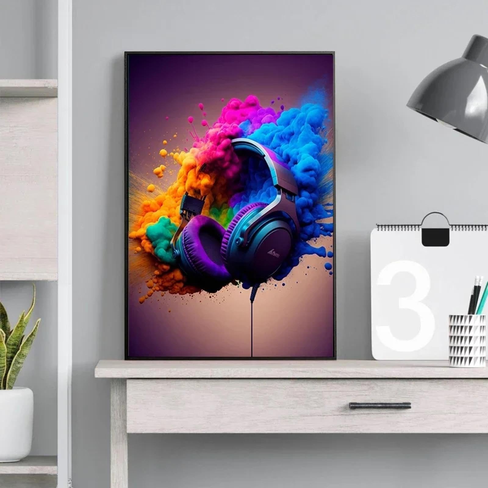 Toile colorée pour console de jeu de 80x110cm: affiche gaming