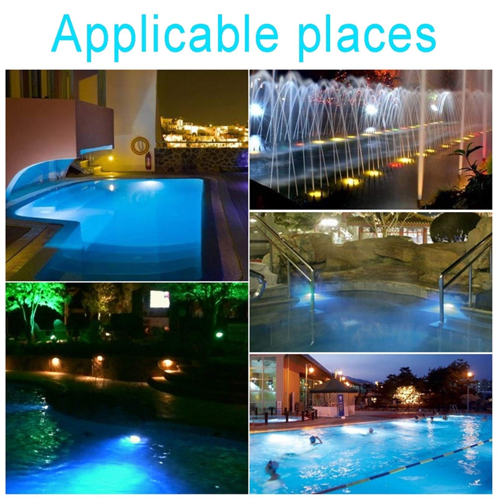 LED Teichlicht IP68 Wasserdicht 24V Unterwasserscheinwerfer Aus Edelstahl Pooldekoration Unterwasserbeleuchtung Benutzt Für Brunnen, Schwimmbad, Niederspannungsschutz