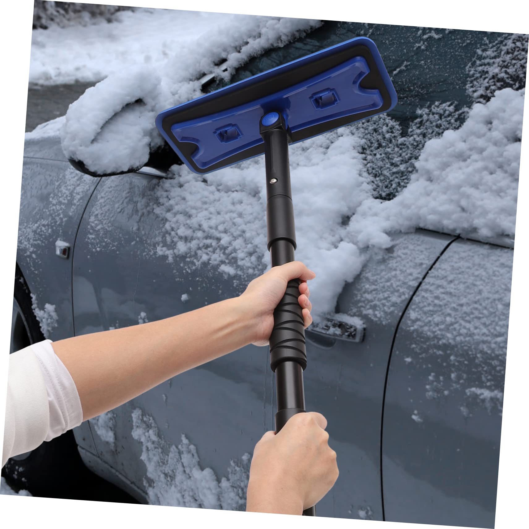 Grattoir à Neige pour Voiture 1 Set Bleu, Alliage D’aluminium Eva