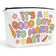 Makeup Bag Gifts for Artists Women Art Teacher Gifts for Artists Lovers Artist Bag Travel Cosmetic Bags for Women Art Lover Gift Thank You Gifts for Painter Teacher Girls