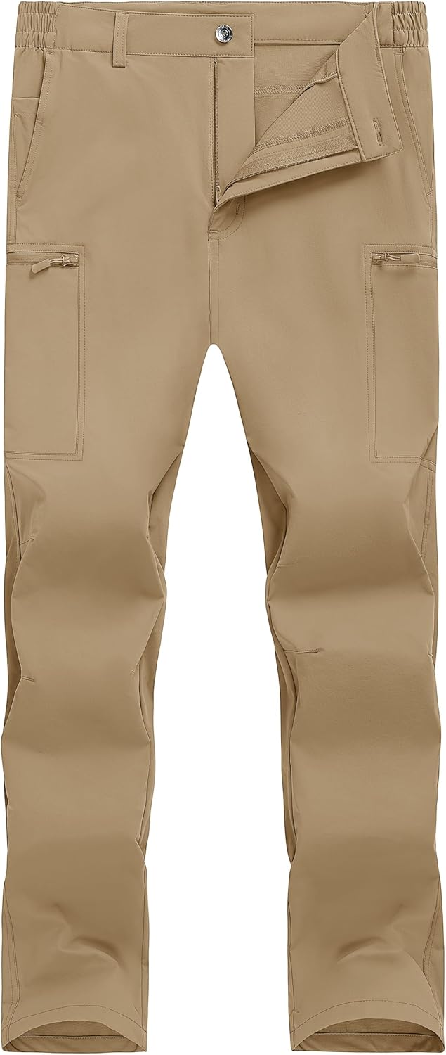 TACVASEN Men's Hiking Pants Lightweight Quick Dry Water Resistant Travel Work Fishing Pants Outdoor 6 Pockets - Image 7