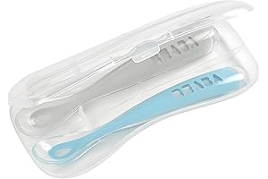 Beaba Sensational Clip Containers Spoon Set, The Original Silicone Baby Spoons, Portable...