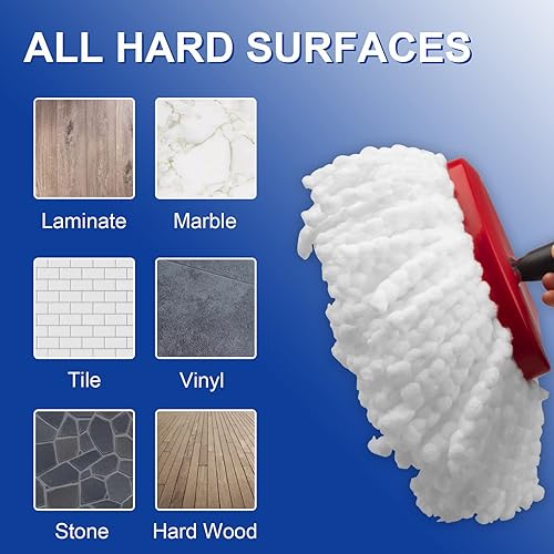 Miniatura 5 de Repuesto de cabezal de trapeador compatible con OCedar Mop EasyWring Spin Mop Recambio (4 cabezales de repuesto para mopa)