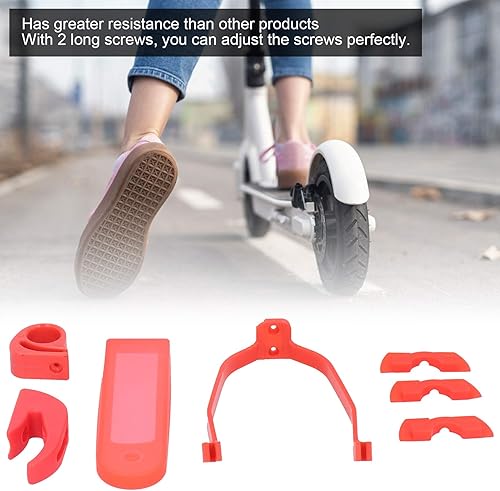 Miniatura 9 de Keenso Kit de guardabarros para scooter eléctrico, funda protectora de silicona para scooter eléctrico + 2 ganchos + 3 piezas de amortiguación +
