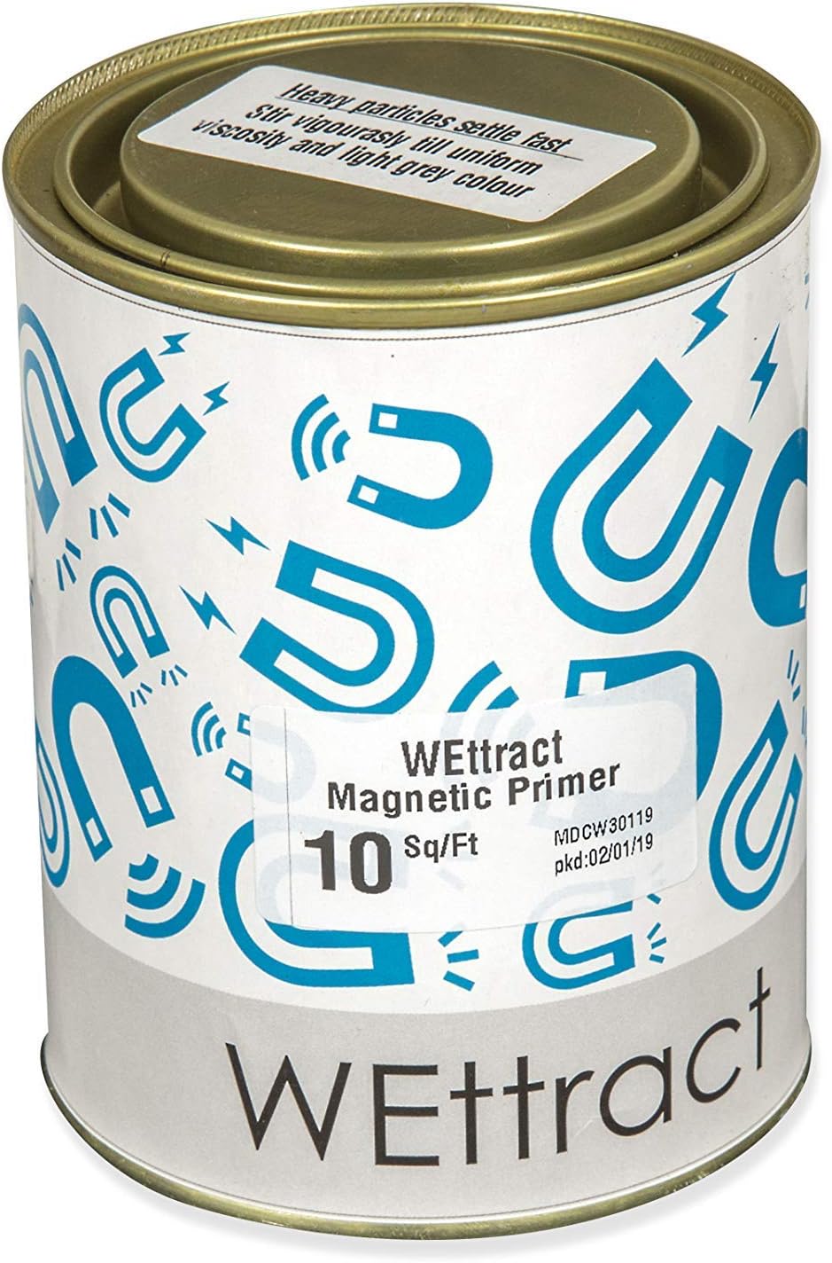 Magnetic Primer/Magnetic Paint (Grey, Covers 24 Sq.ft. with 4 Coats)