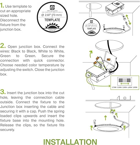 Miniatura 8 de ASD Iluminación LED empotrable ultrafina de 6 pulgadas, bronce aceitado, 5 CCT 2700K-5000K, 15W 60W Eqv, techo regulable sin lata, luz descendente