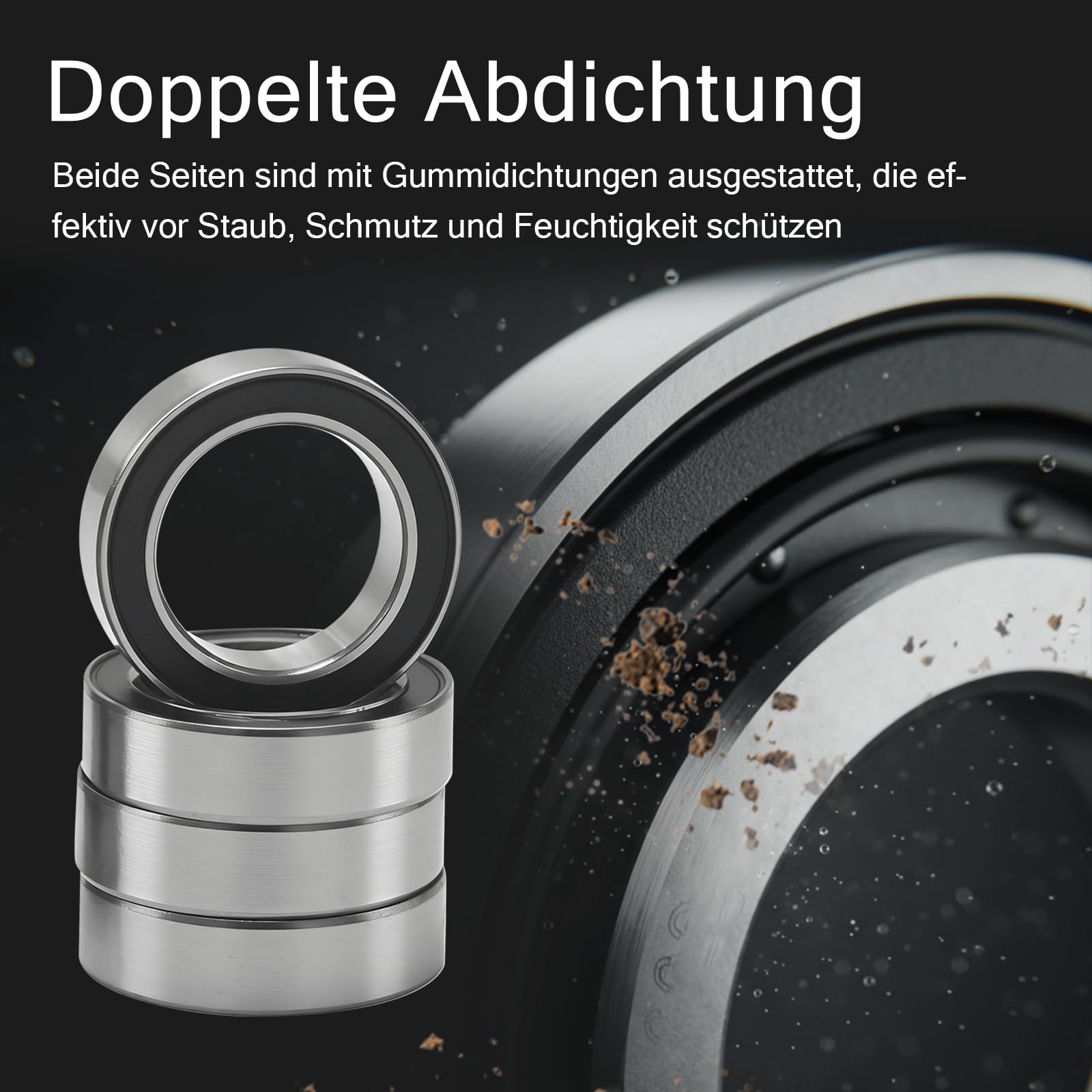 20 Stück 6700-2RS Miniatur Kugellager, 10 x 15 x 4 mm doppelt abgedichtet, ideal für Elektromotoren und Haushaltsgeräte