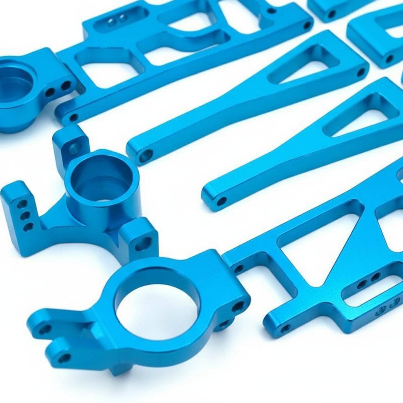 Piezas para Coche RC Kit de Suspensión Brazo de Control Soportes Dirección Copas Rueda Metal Compatibles Wltoys Instalación Sencilla Adecuadas para, Oro