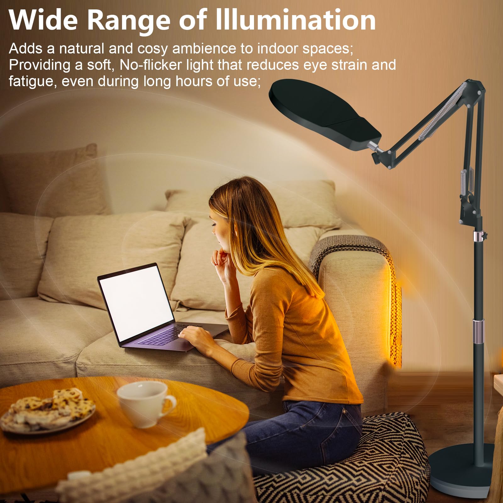 Lampada SAD, Lampada SAD 3 in 1, Lampada Daylight Luce con Telecomando, Daylight Lampada per Lettura/Ufficio/Casa (Nero)