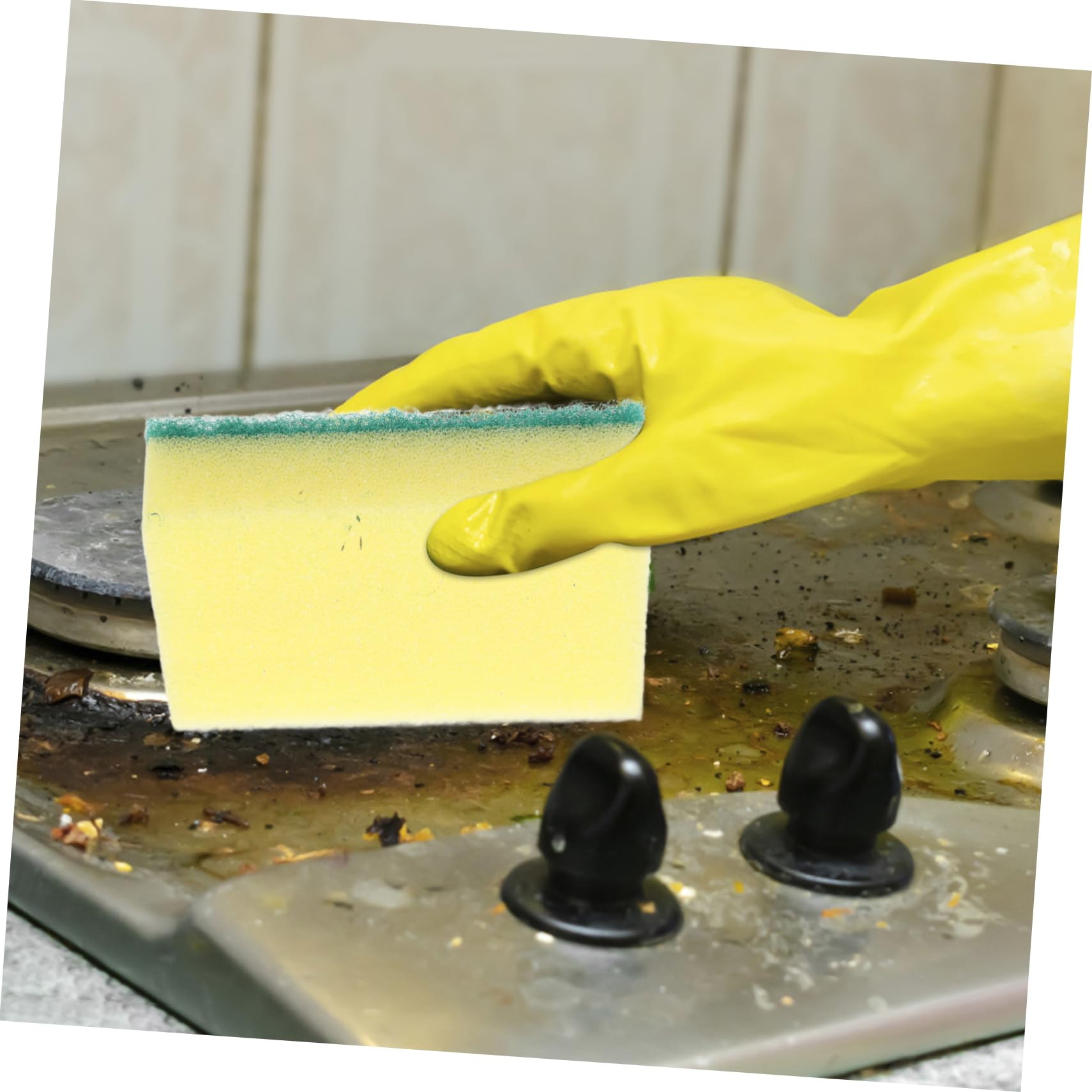 100 Esponjas de Limpieza de Cocina de Esponja para Lavar Platos | Pack 100piezas, Uso Multifuncional y Ligero, para Platos, Ollas, Sartenes y Superficies