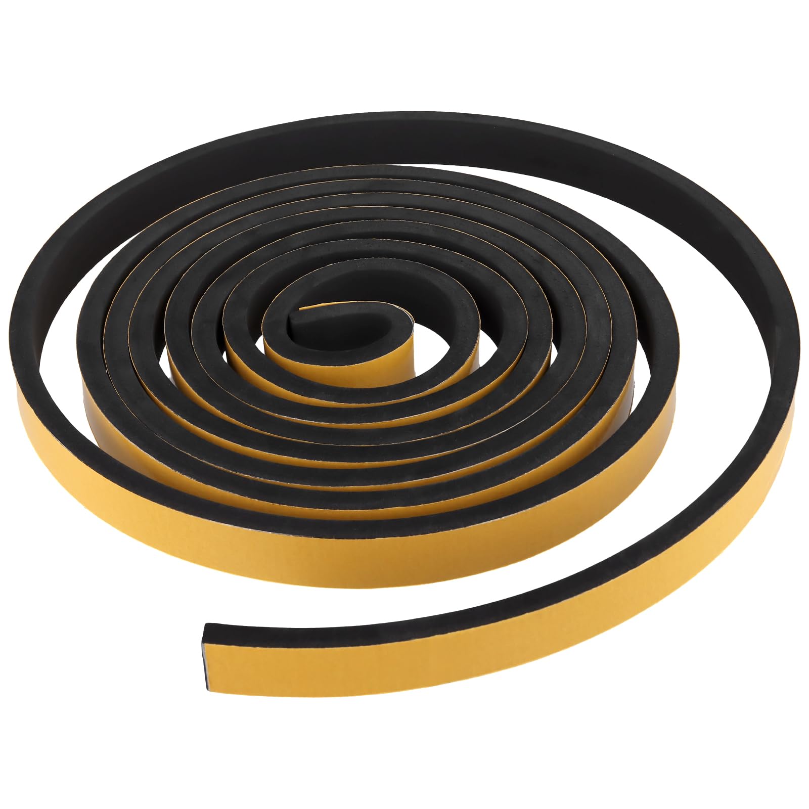 Lot de 3 bandes d'étanchéité autocollantes en caoutchouc mousse 25 mm x 10 mm x 5 m Noir pour porte fenêtre