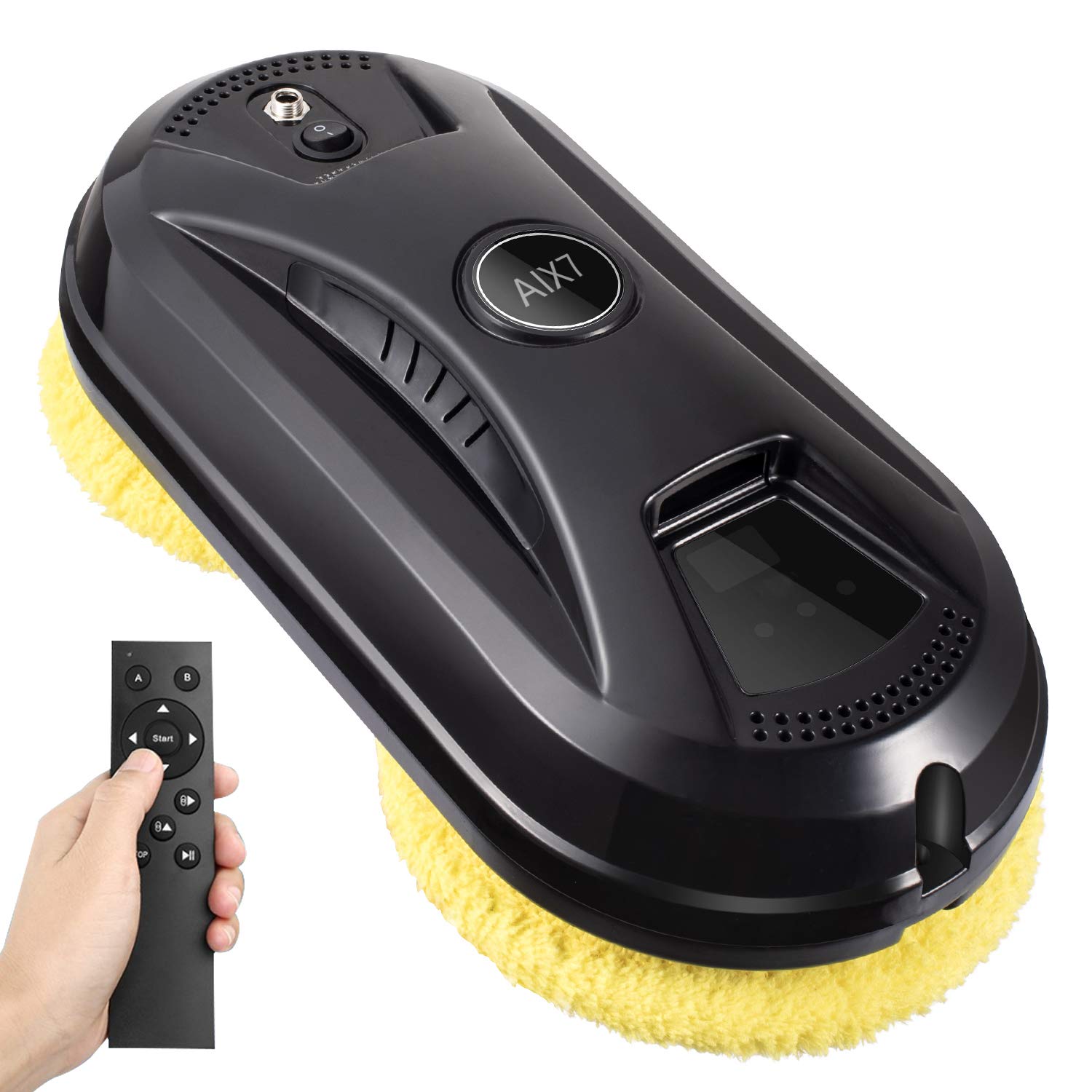 Robot Window Cleaner,Glass Gleaners,Smart Glass Cleaning Robot for Windows with And Without Frames Inside and Outdoor High Floor Window Glass Cleaning Tool,With Remote Control