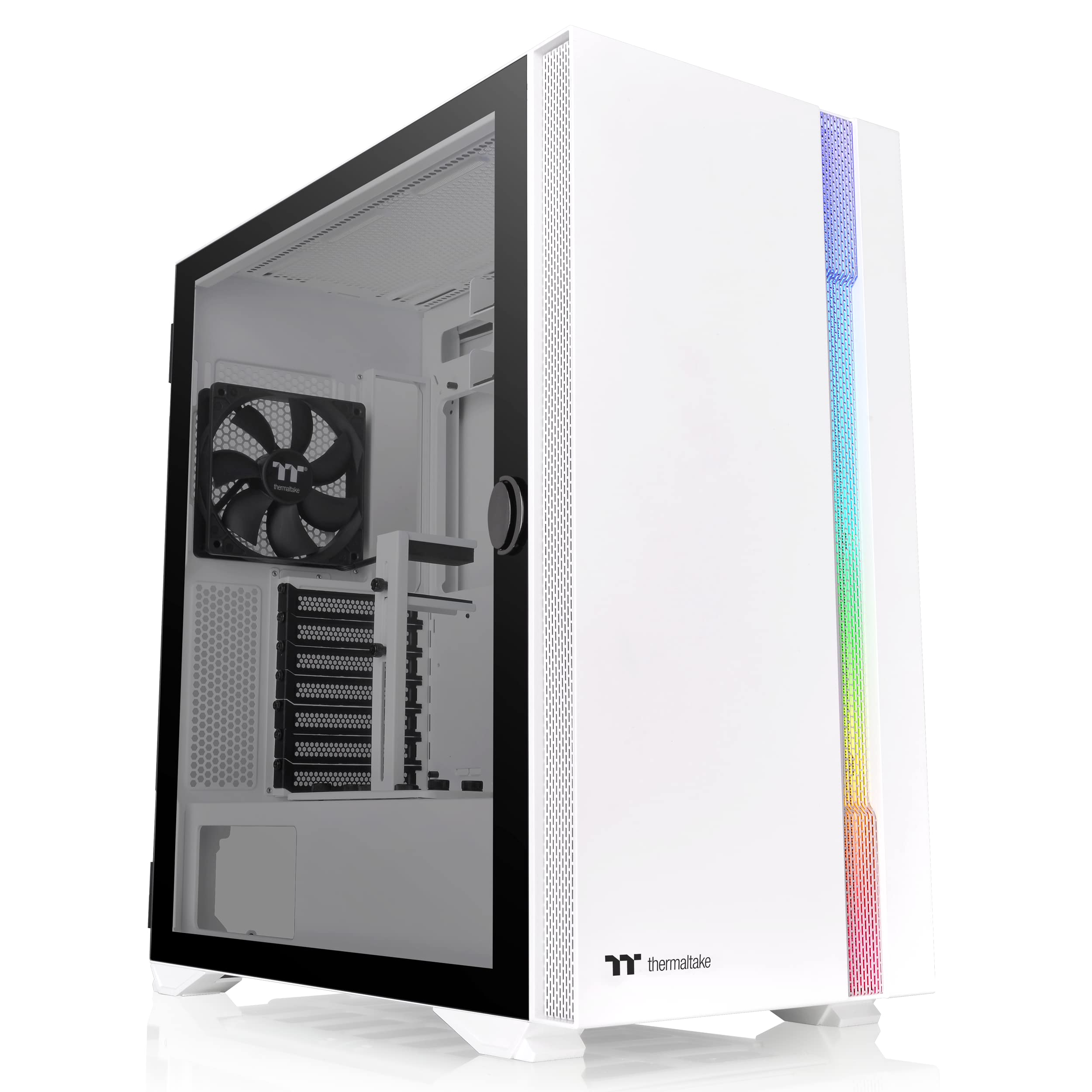 Thermaltake H700 TG Snow Mid Tower ARGB Tempered Glass Computer Case Chassis CA-1Y1-00M6WN-00