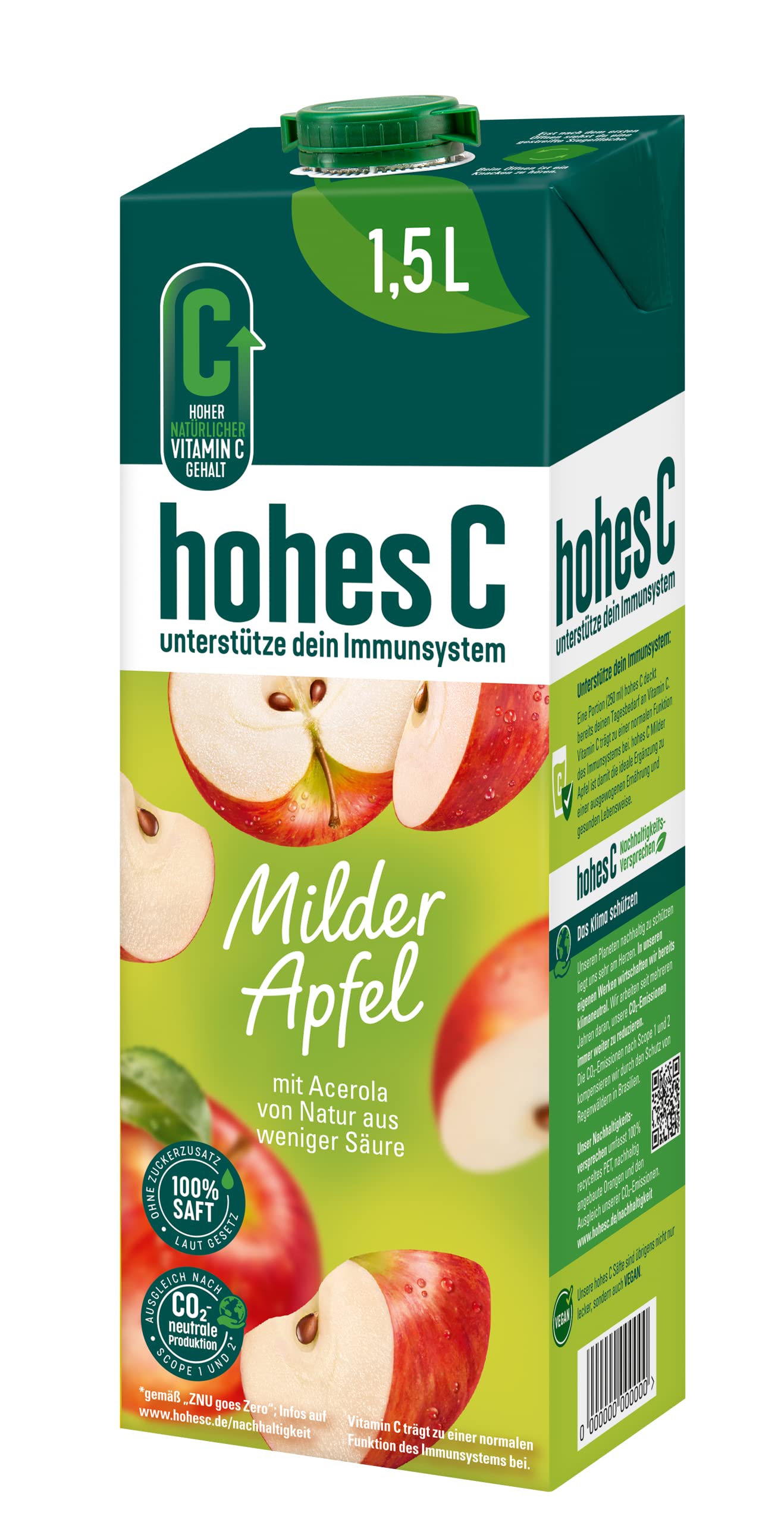 hohes C Pomme douce - 100% jus - Lot de 8 (8 x 1,5 kg)
