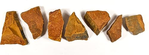 Miniatura 5 de 5 piezas de piedras ásperas de ojo de tigre azul y naranja natural sin pulir piedras preciosas de cristal mineral roca cruda especímenes - Brasil