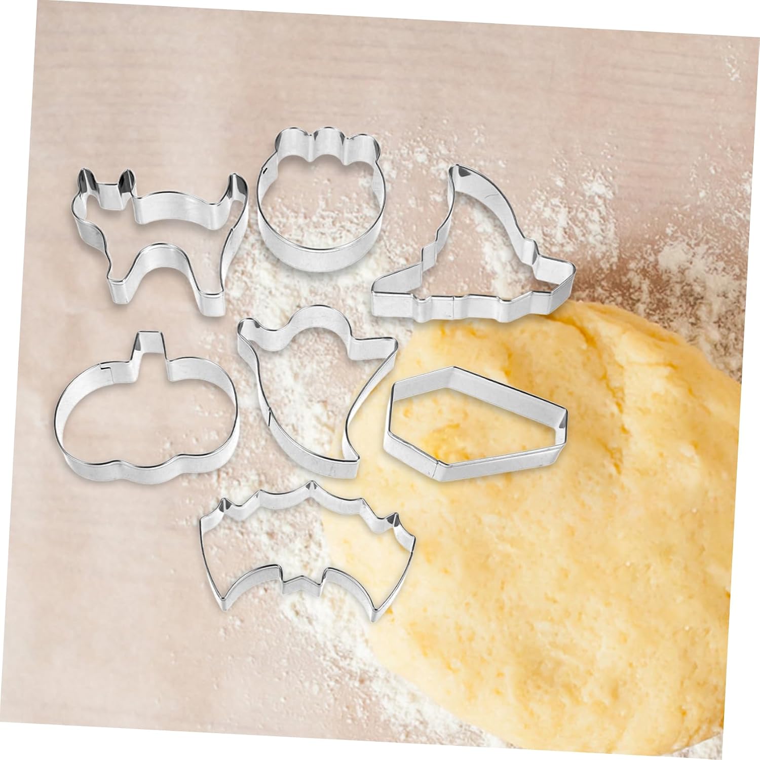 Baking Mold,Cake Pans Halloween Cookie Cutters Stainless Steel Baking Molds for Pumpkin Bat and Halloween Shapes for Cookie Decorating and Pastry Projects