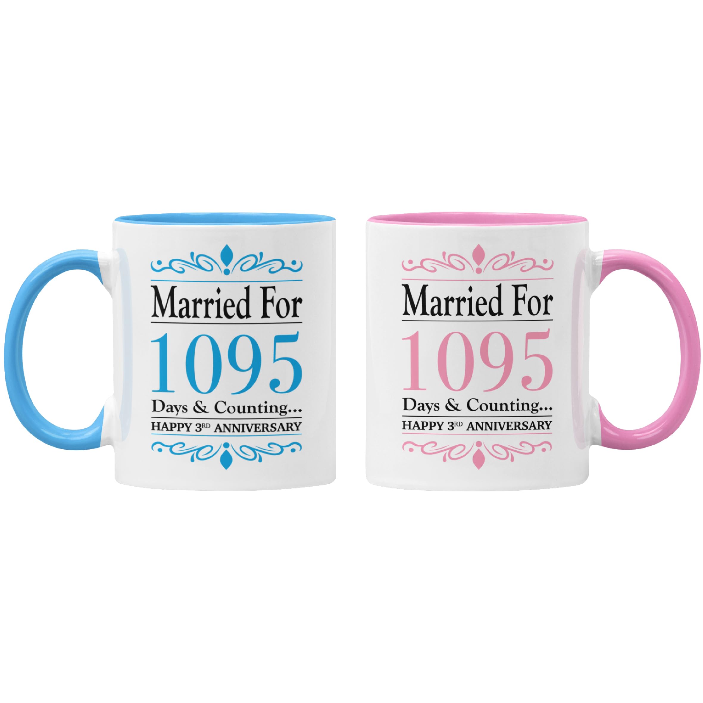Gift Island 3rd Anniversary Mug Gift for Women & Men | Happy Leather Anniversary | 3 Years | 3 Years Together | Wedding Marriage Gift for Son & Daughter - Brother & Sister - Husband & Wife