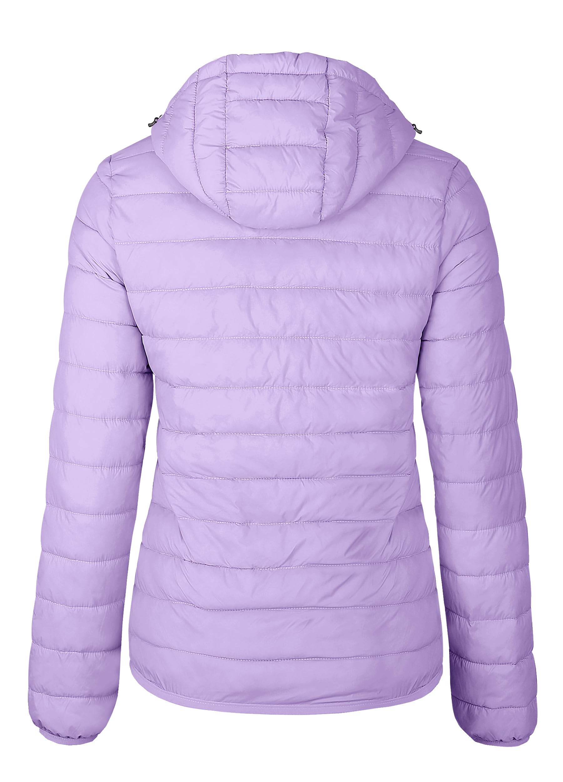 Chaqueta acolchada para mujer, chaqueta ligera de plumón, chaqueta acolchada con capucha, cálida chaqueta de invierno, ligera, para otoño e invierno