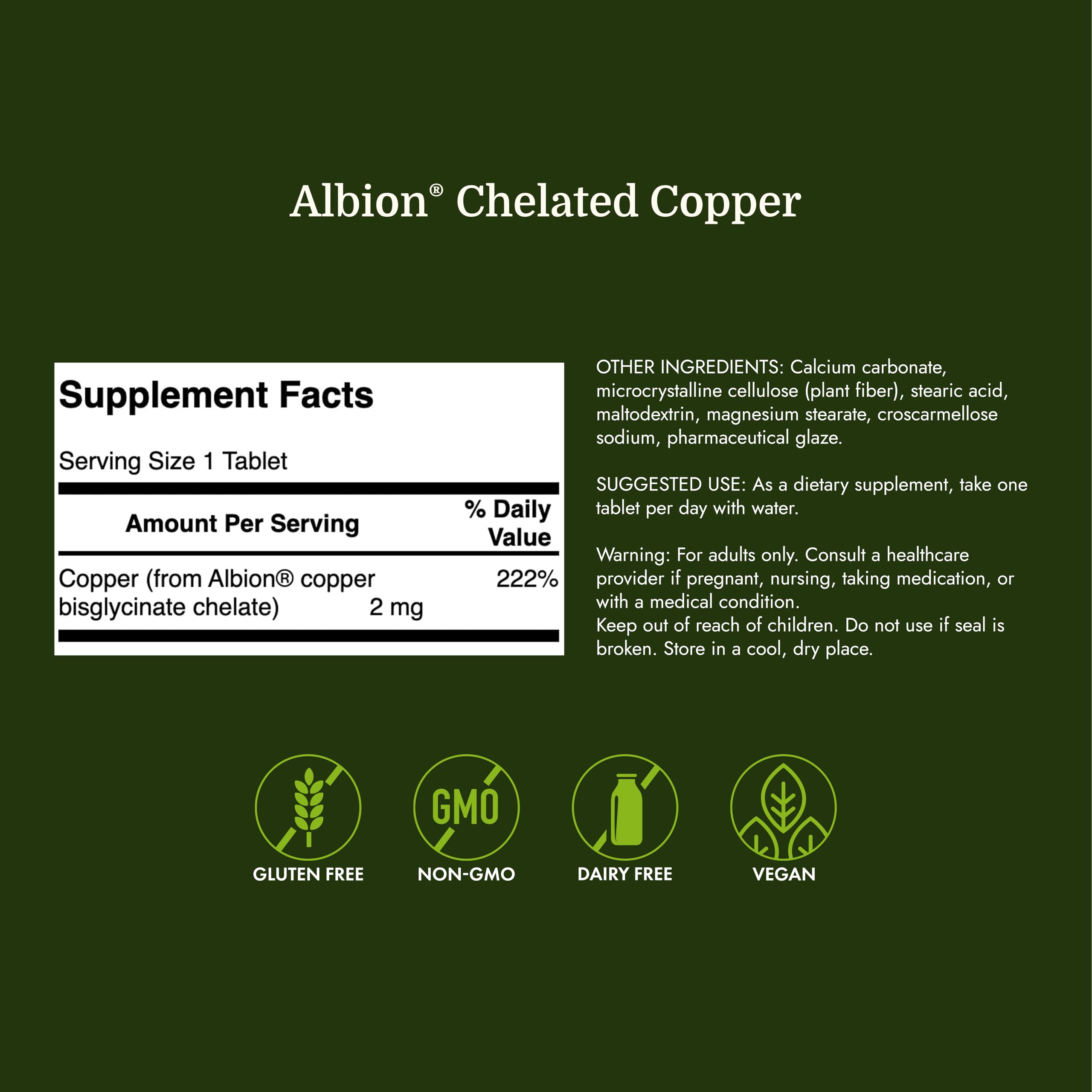 Swanson Copper Tablets, Chelated Copper Supplement, 2 mg, 300 Count — Amazon image 4