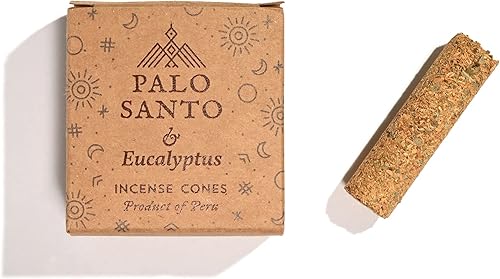 Shamans Market Incienso de cono de Palo Santo y eucalipto