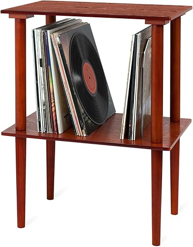 Miniatura 4 de Victrola Soporte de madera para discos - Pieza complementaria para Victrola Music Center, con capacidad para más de 50 discos de vinilo, elegante