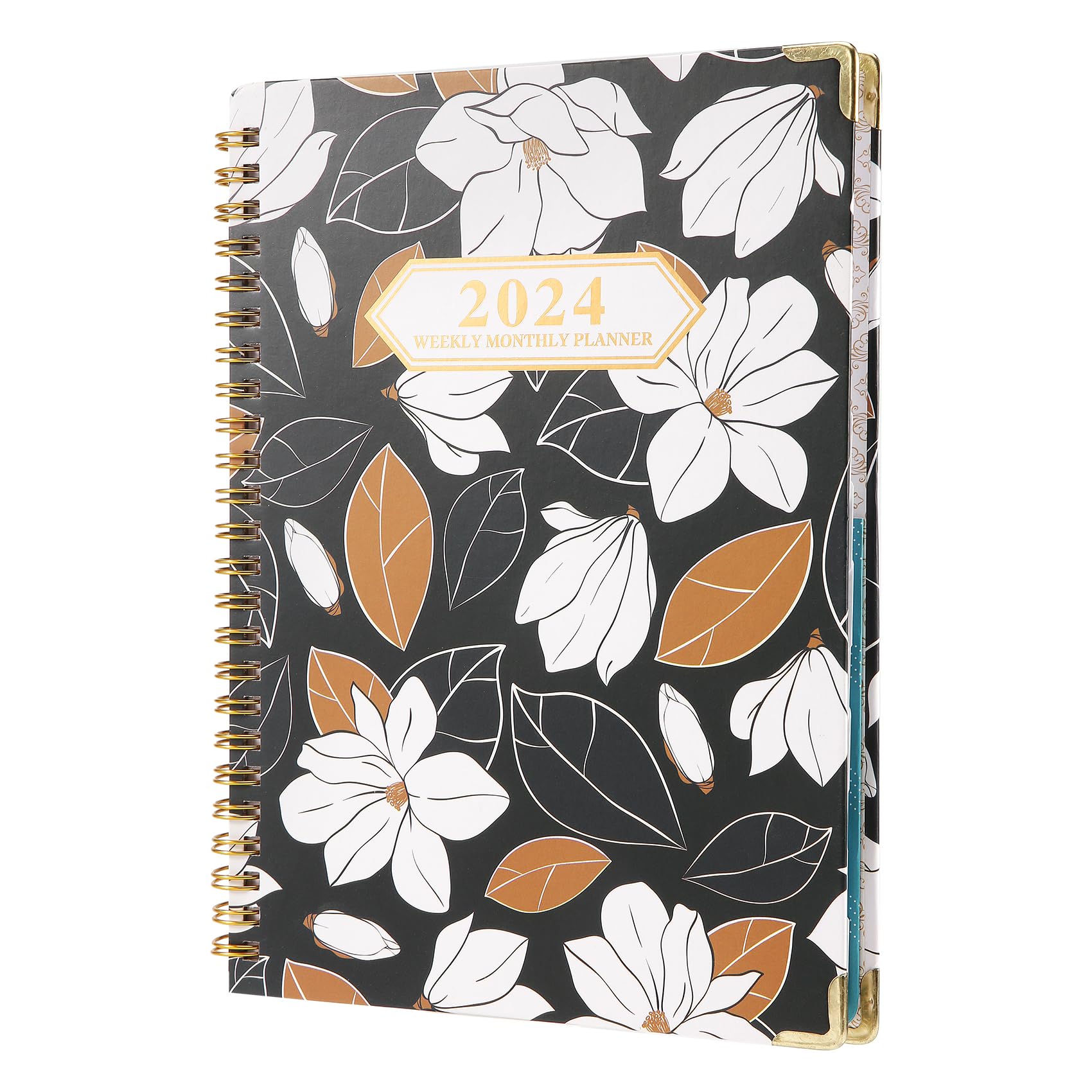 Povxlum 2024 Diary Planner, A5 Planning Notebook with Separator Pages, Monthly & Weekly Planner, Family Wall Calendar, Wall Planner, Academic Schedule, Blue