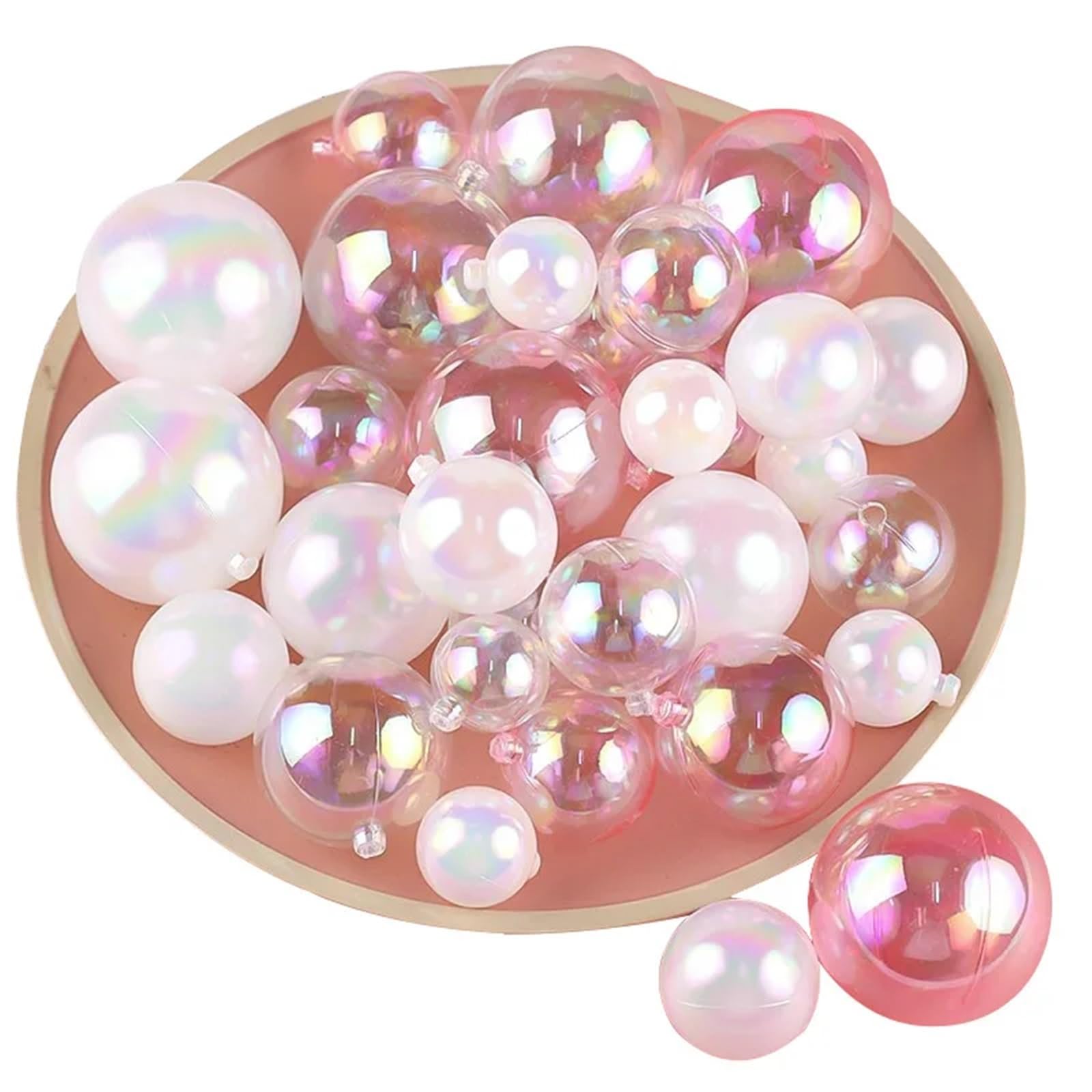 Lot de 100 mini ballons en mousse pour décoration de gâteau - Transparent, 5 cm