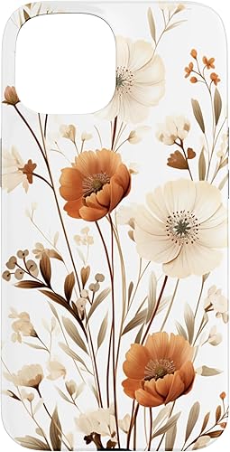 Miniatura 10 de Funda para iPhone 13 Boho estética minimalista floral arte crema marrón claro