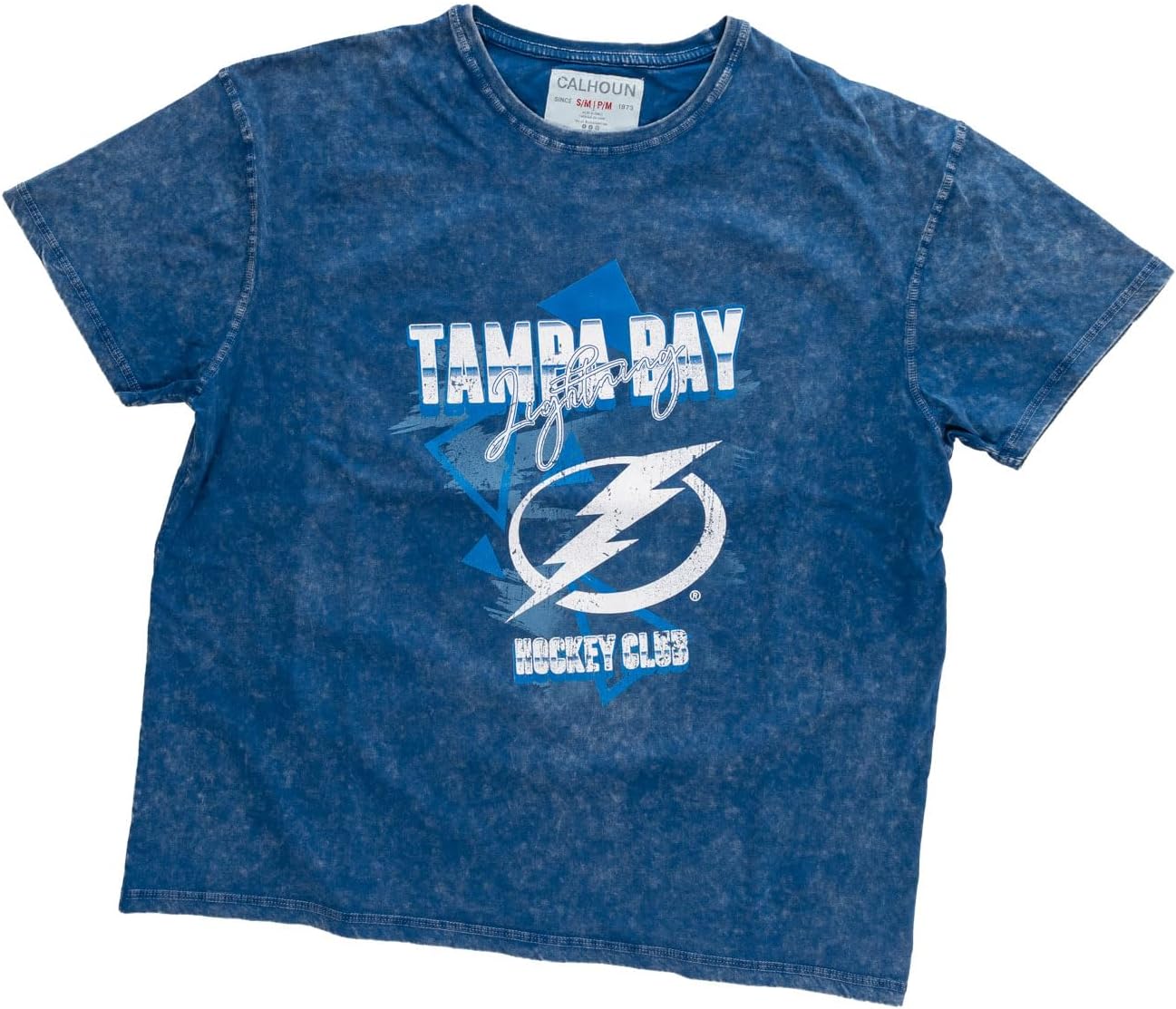 Calhoun NHL Womens Oversized Loose Fit Drop Shoulder Vintage Style Acid Wash Crewneck Short Sleeve T-Shirt - Image 5