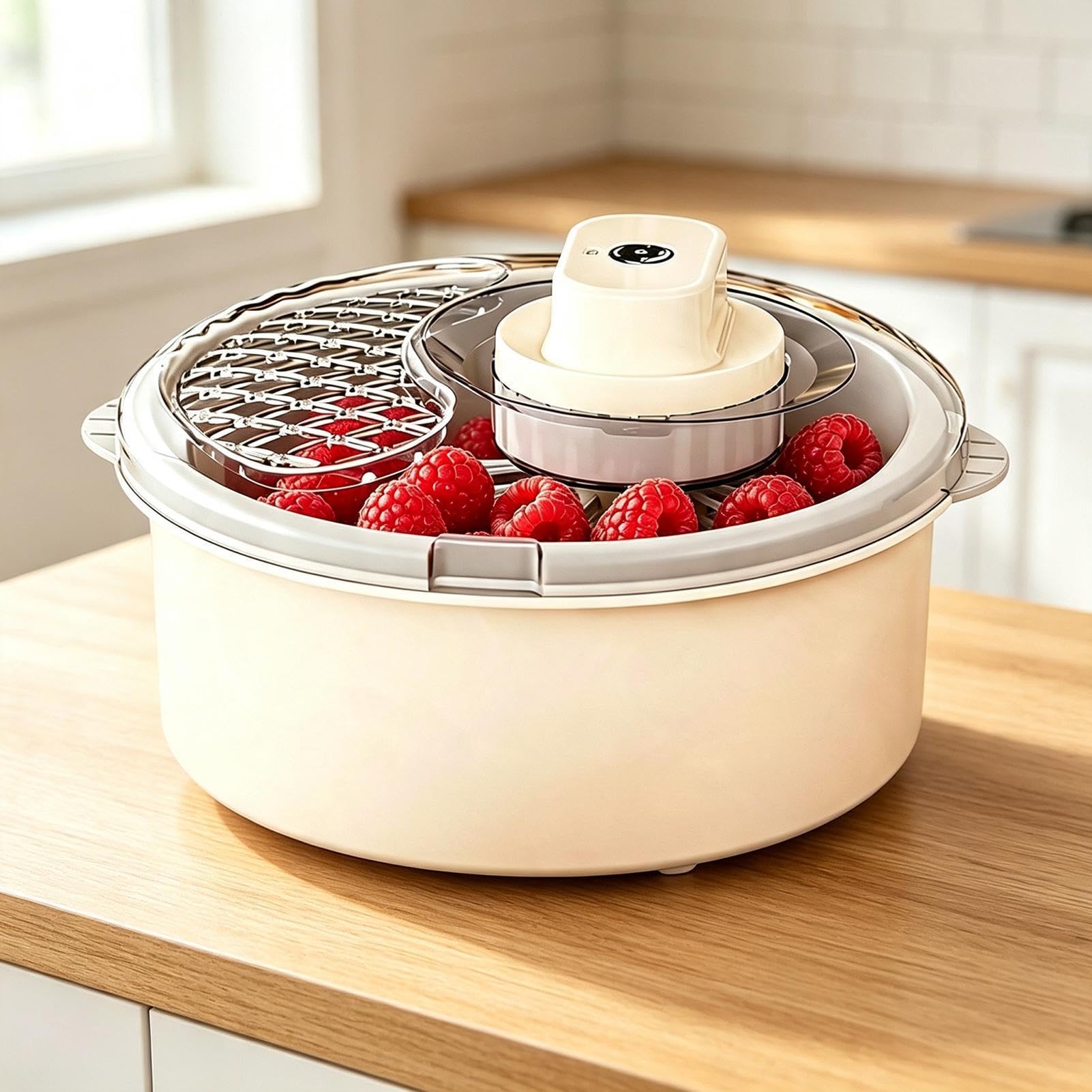 Generisch Schleuder Trockner Elektrischer - und -Wasch-Trockner | Multifunktionale schleuder Für Salat Kopfsalat Beeren Spinat Essensvorbereitung Zuhause Küche Restaurant