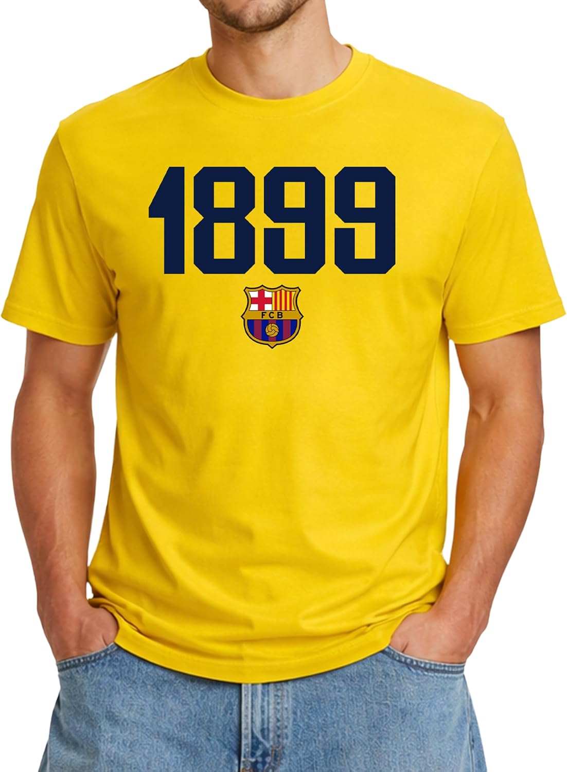 Icon Sports Officially Licensed FC Barcelona Cotton T-Shirt - Unisex Adult