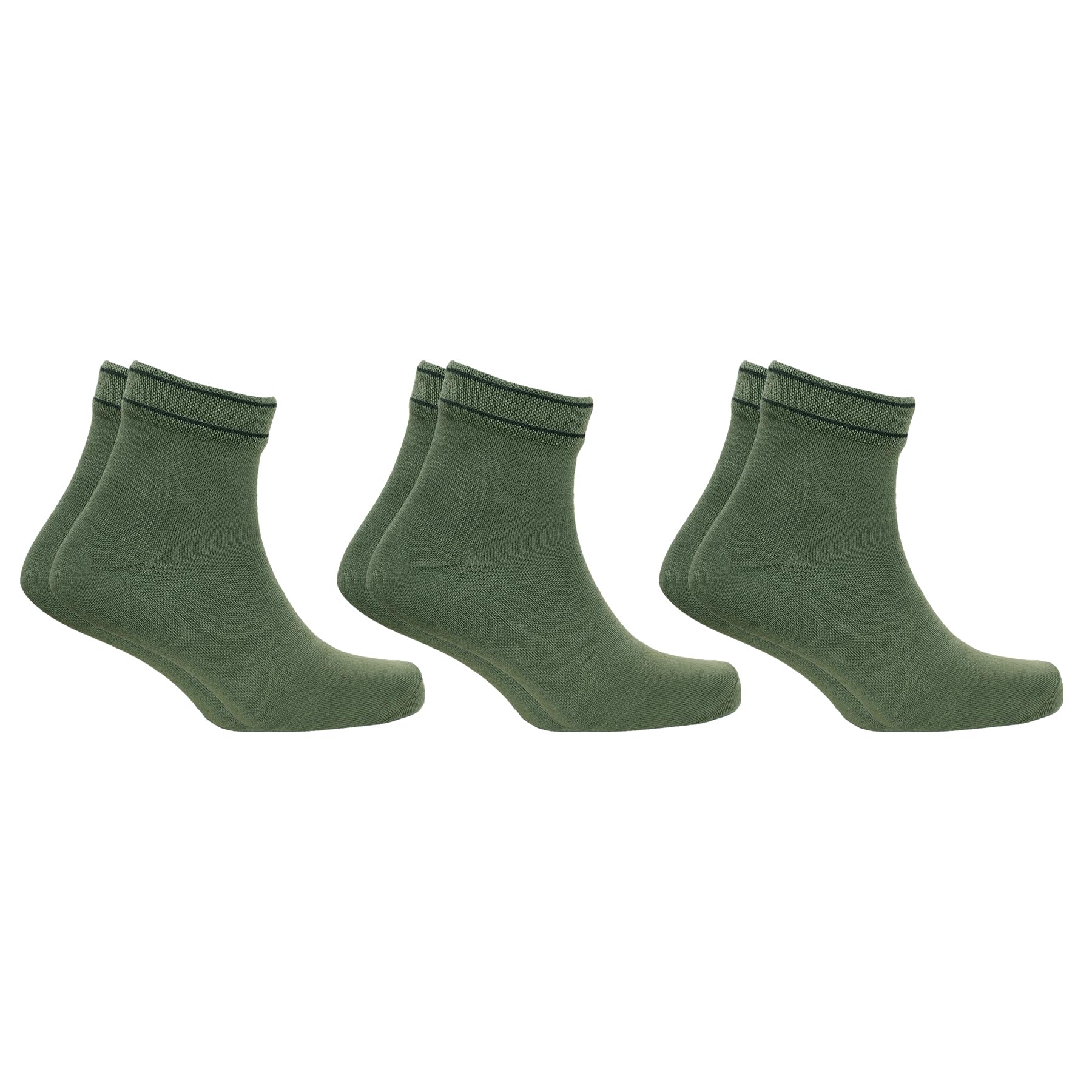 vdangi Indian Army Socks For Men Women Dark Green Cotton Ankle Length Solid Commando Free Size Combo Pack of 3 Pairs - Combat Military-picture-52