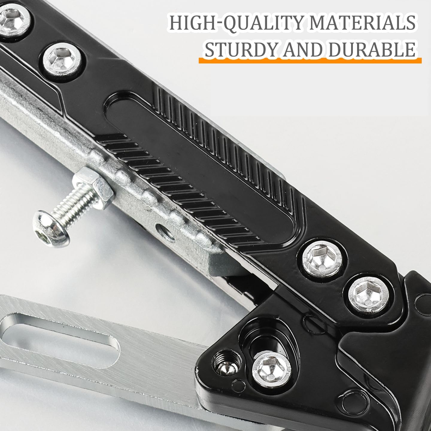 Motorcycle Kickstand for Yamaha Tmax 530 SX DX Tech max Tmax 560 Tmax560, Adjustable Side Stand Heavy Duty Aluminum Anti-Slip Base Easy Install Replacement for Motorcycles,A/Black