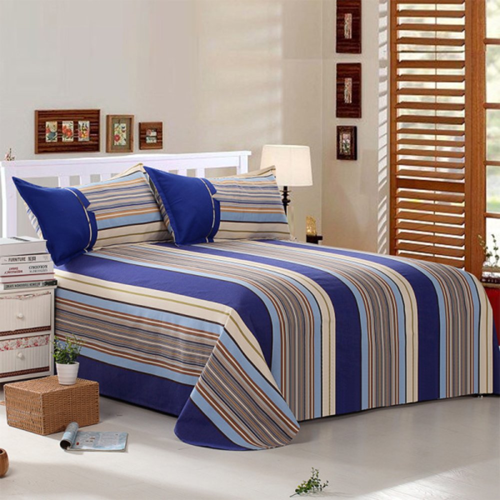 Drap en coton grossier rétro F 200x230cm pour lit deux personnes