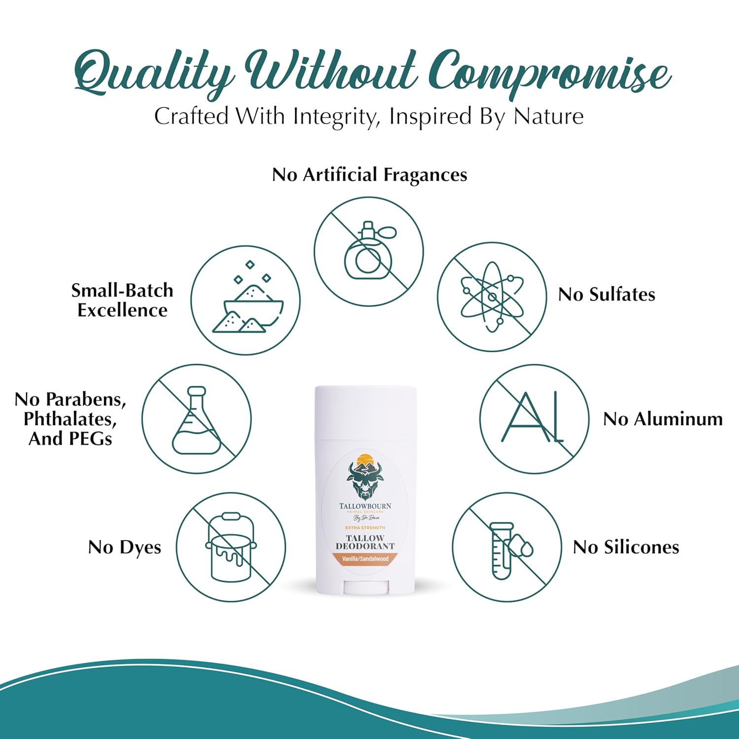 Extra Strength Tallow Deodorant - Aluminum-Free - Baking Soda, Beeswax, Coconut Oil, and Mango Butter - Vanilla and Sandalwood Deodorant for Men and Women - 3 oz - Image 5