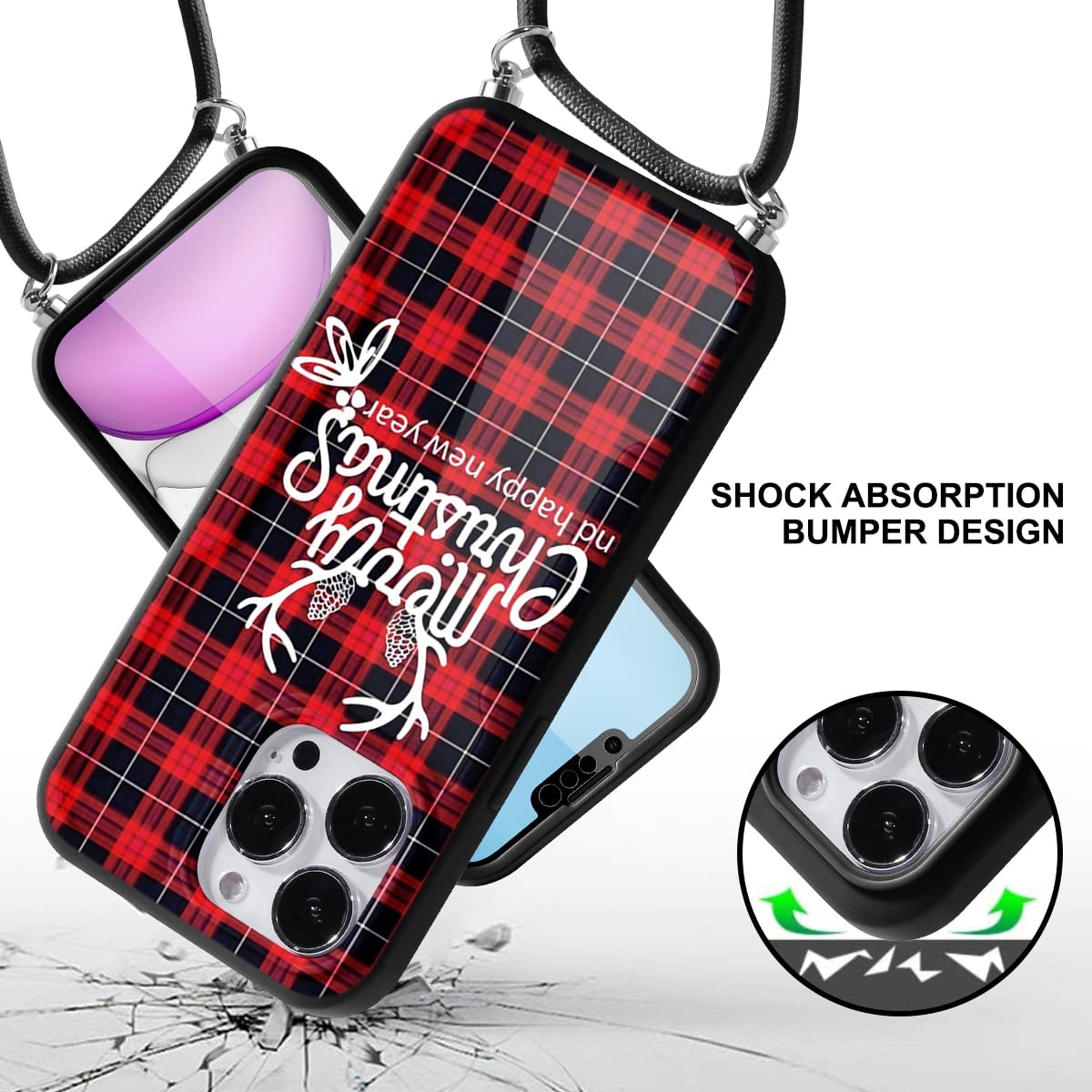 Yoedge 3 Pezzi Natale Cover per Xiaomi Redmi Note 10S / Note 10