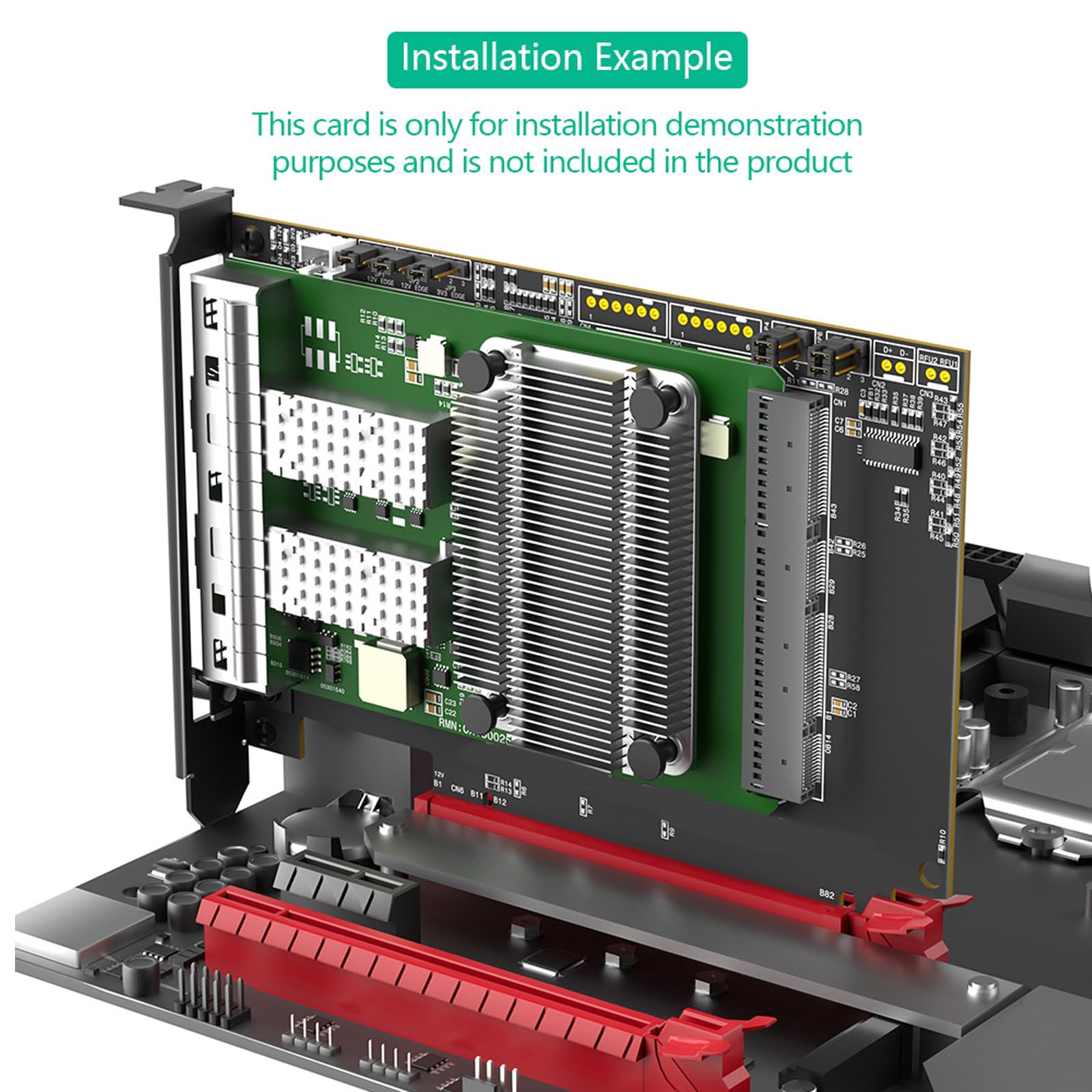 Server PCIe5.0 a 4C+Convertitori Scheda per 400G 800G Aggiornamenti di rete Non perdita di larghezza di banda