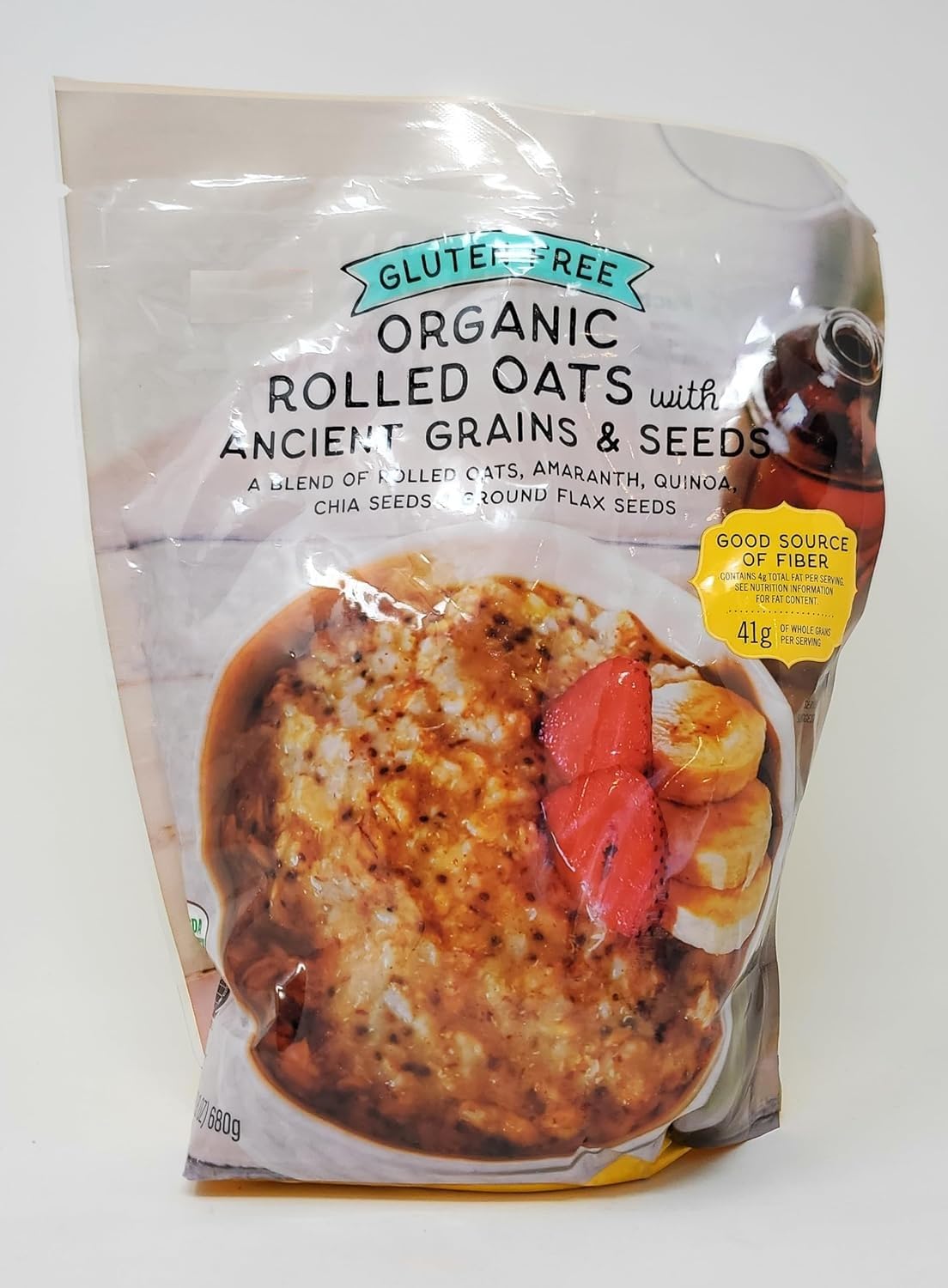 Avena en Hojuelas Orgánica Sin Gluten con Granos y Semillas 680g