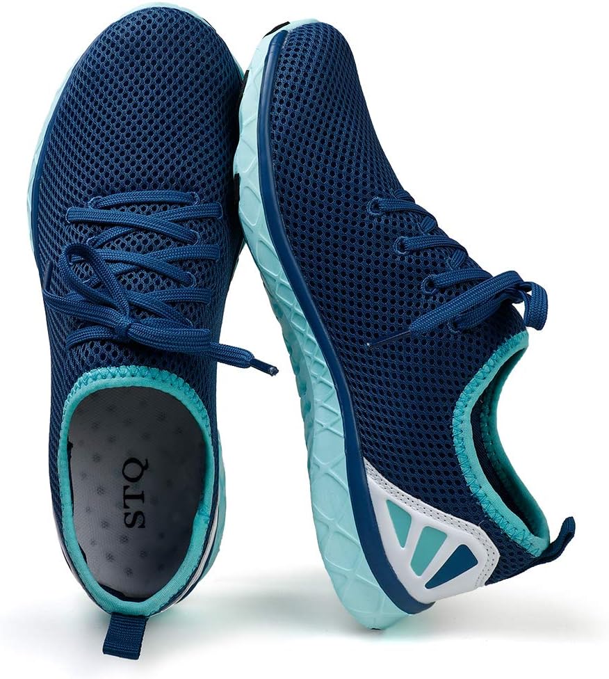 STQ Womens Lace-Up Water Shoes | Beach Swim Pool Aqua Sneakers