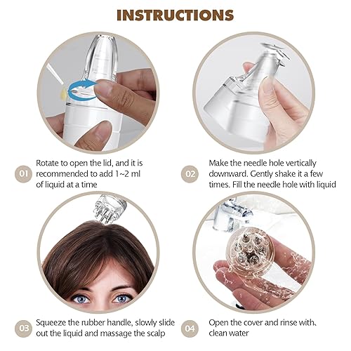 Miniatura 6 de Peine aplicador de cuero cabelludo, cepillo aplicador de aceite para el cabello, Minoxidil Medicine Essential Serum Liquid Root Peine, masajeador