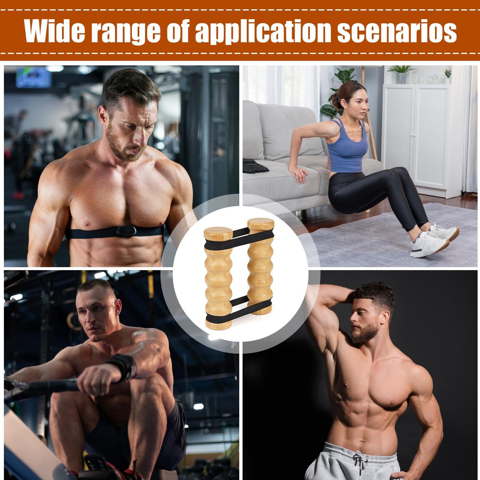 Balance Training Ripstick - Holz Übungsbrett, Schulter- und Kerntraining mit verstellbaren Widerstandsbändern, Fitnesszubehör, Rip Stick mit ergonomischen Griffen für Home Gym Muskelstärkung