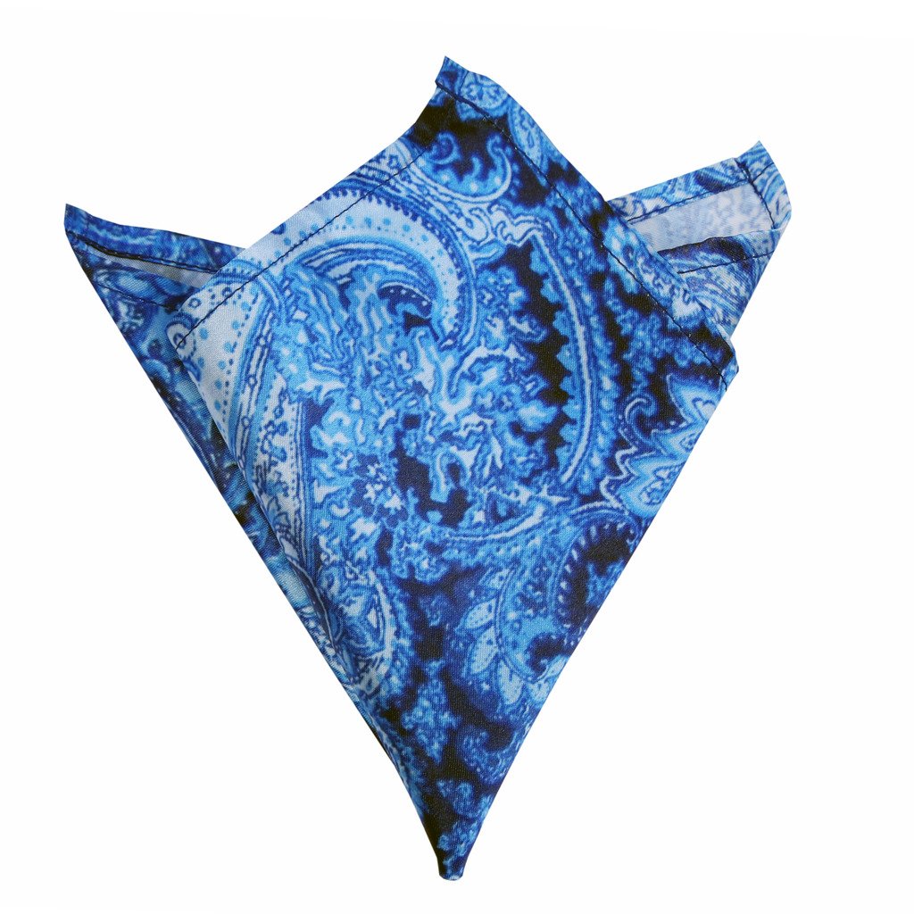 blacksmith Men's Satin Printed Pocket Square (Blue, Free size)-picture-12