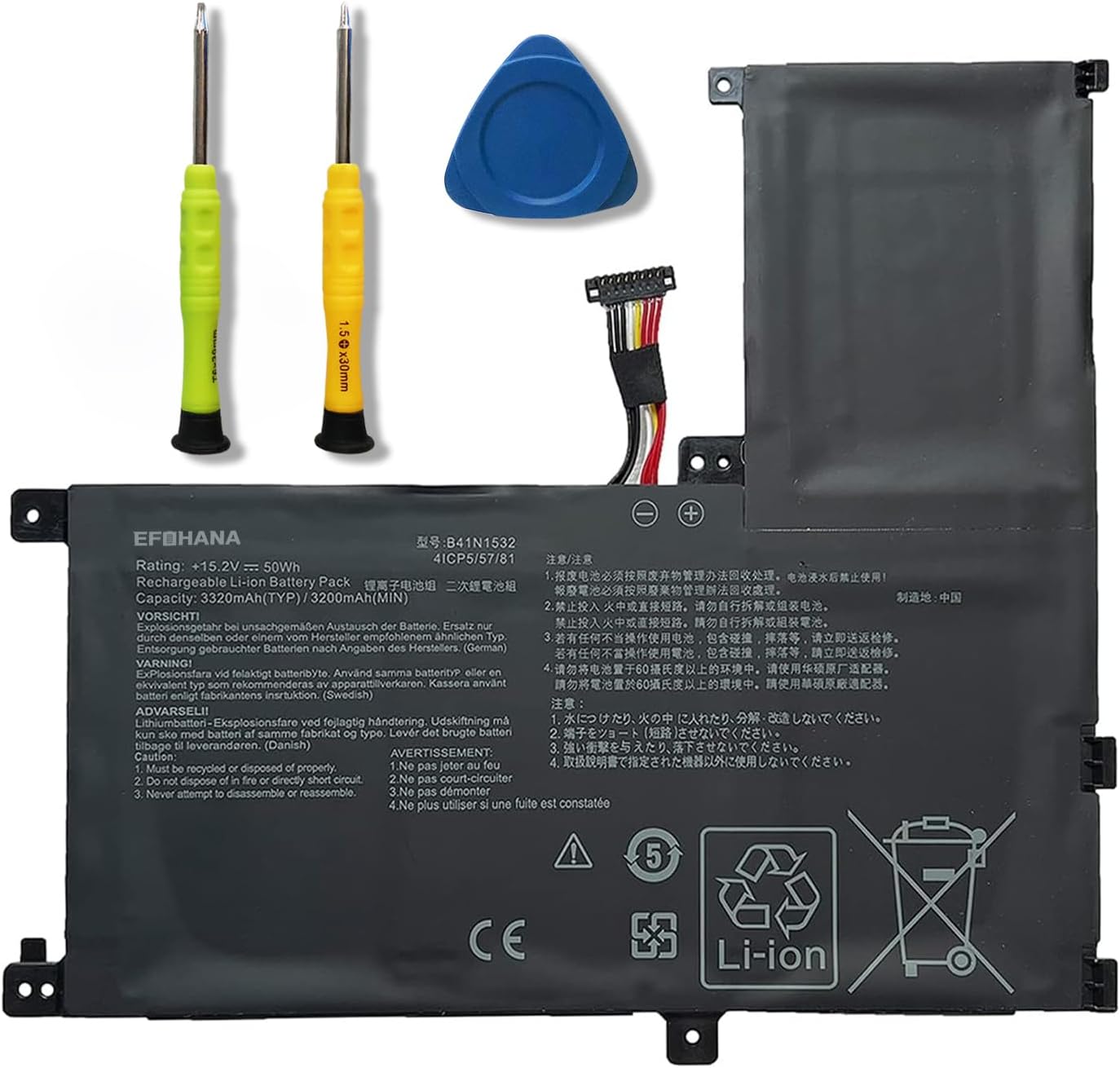Batteria Portatile Asus Batteria C41N2002 Per Pro 15 UX535L UX535LH UX535LI 15,4V Asus Zenbook