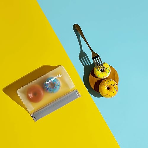 Miniatura 6 de 24 bolsas reutilizables de almacenamiento de alimentos, bolsas para congelador con paquete sin BPA (8 bolsas reutilizables de galón + 8 bolsas