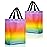 Nush Nush Rainbow Gift Bags Medium Size - Set of 12 Pastel Gradient Reusable Gift Bags With Holographic Finish - Ideal Goodie Bag for Kids Birthday Party, Girl Party Favors, Thanksgiving - 8x4x10
